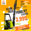 Used Forklift Clark Model ESMII-15S Electric 2000 SKU#242549