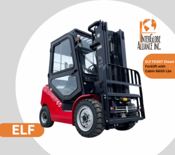 ELF FD30T Diesel Forklift with Cabin 6600 Lbs