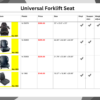Universal forklift Seat
