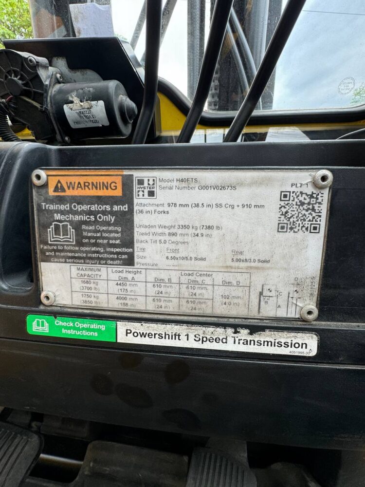 used Forklift Hyster 4000 lbs. Model H40FTS LPG 2018 SKU#252275 - Image 5