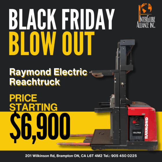 interglobe-alliance-raymond-reachtruck-electric-forklift-brampton-1