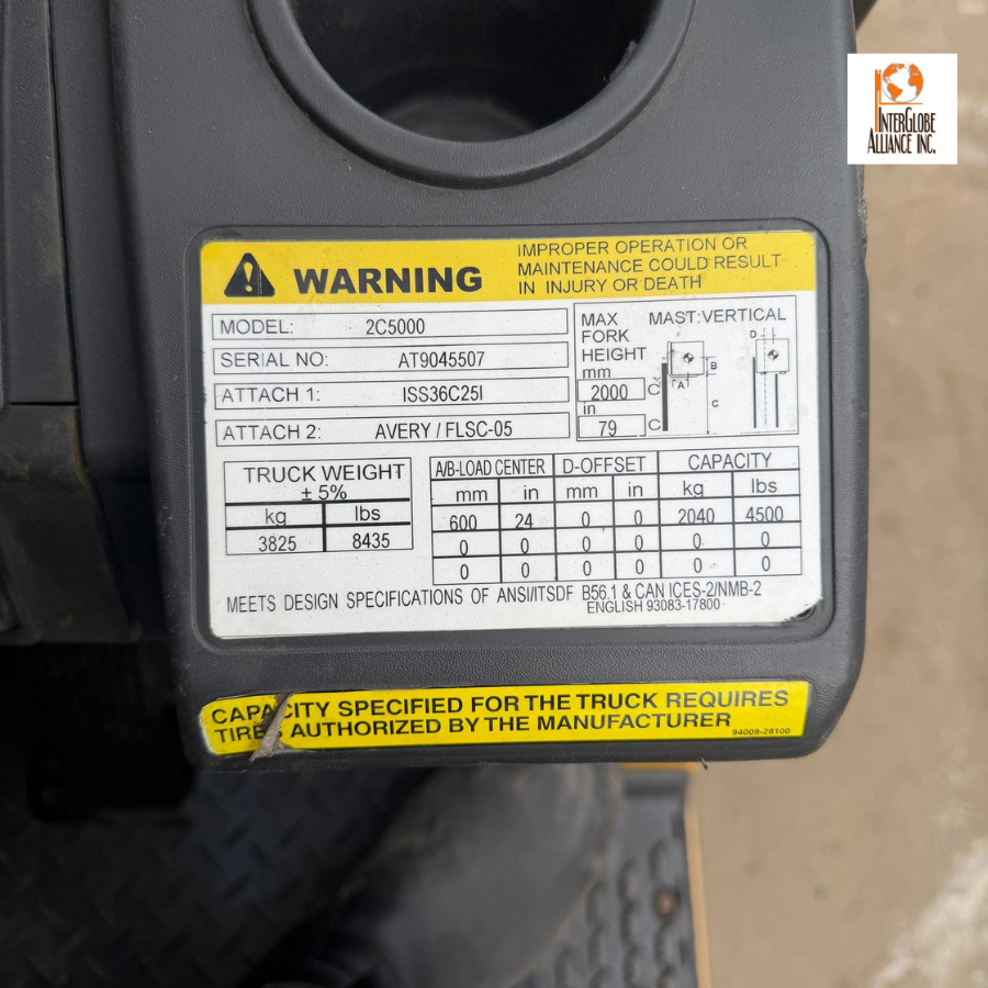 2018 Used CAT 2C5000 Propane Forklift SKU 262248 – 5,000 lb - Image 8