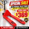 Manual Pallet Truck | ELF Brand | 27×48 | double wheel | 1 Year Warranty | 5500 lbs.