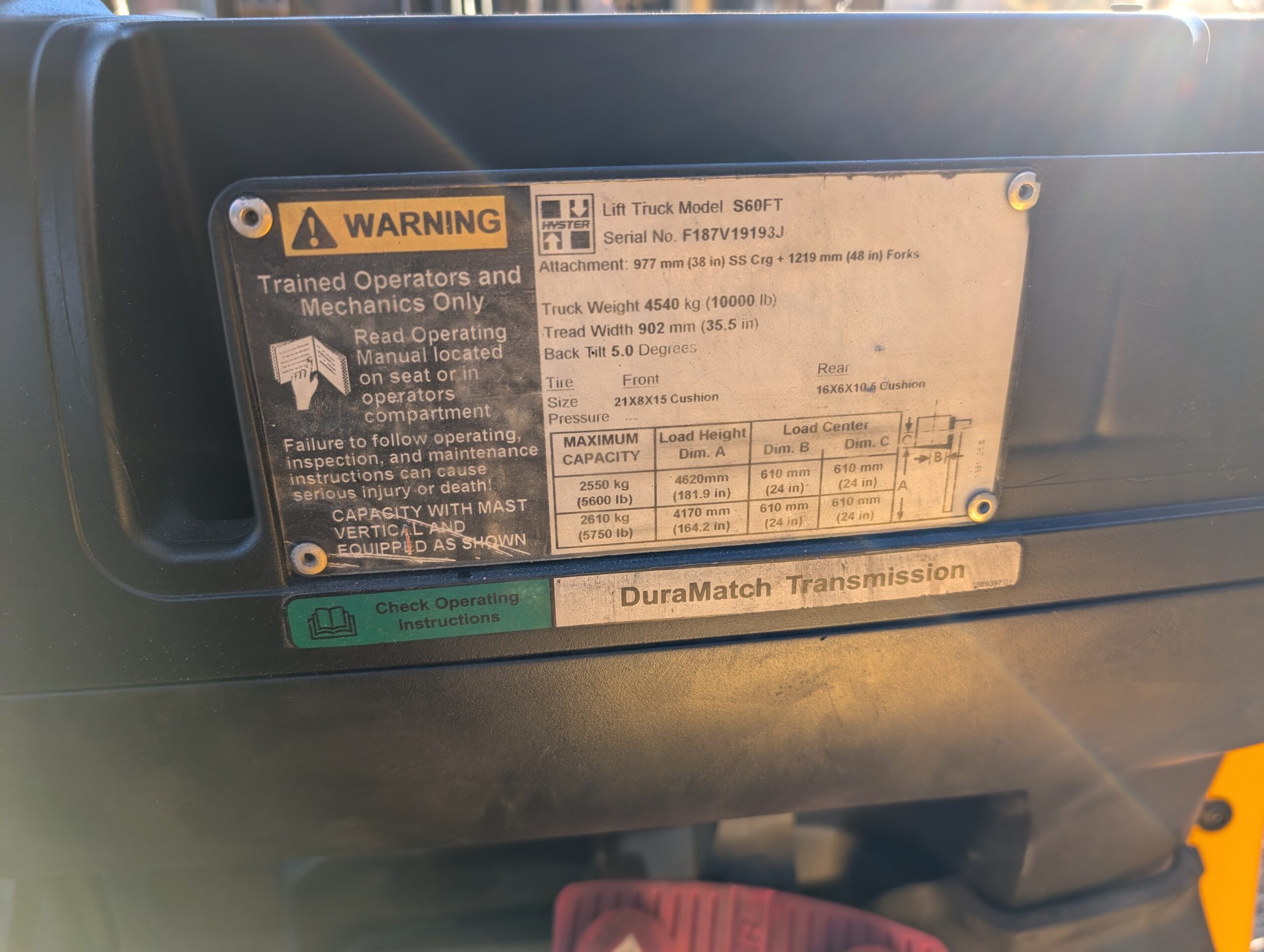 2011 Used Hyster S60FT Propane Forklift 262433 – 6,000 lb Capacity - Image 9